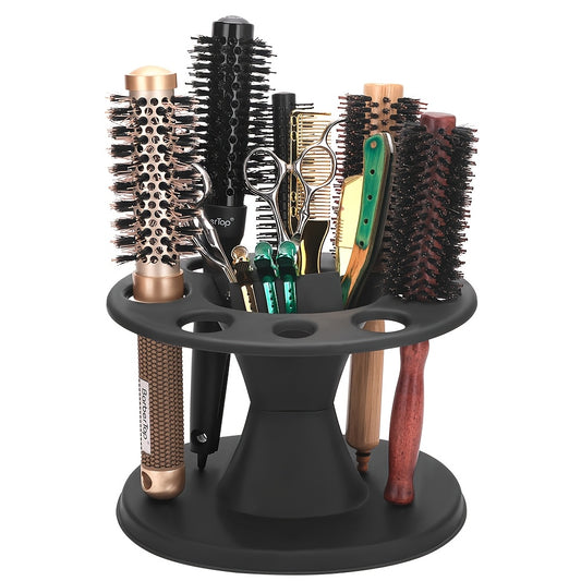Round organizer for hair brushes and tools.